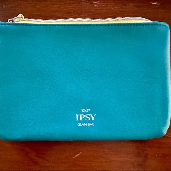 IPSY Teal & Silver Studded 100TH Glam Cosmetic Bag NEW - Picture 3 of 4